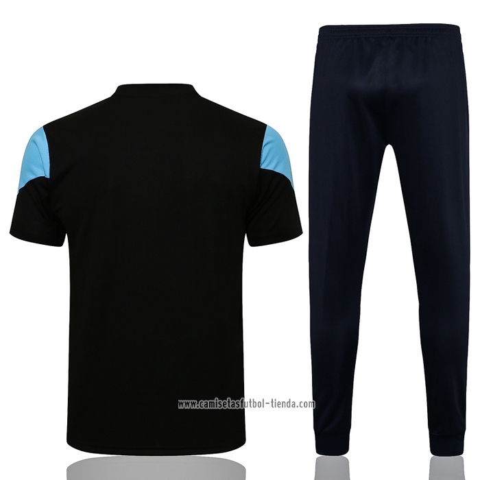 Chandal del Olympique Marsella 2021 2022 Manga Corta Negro